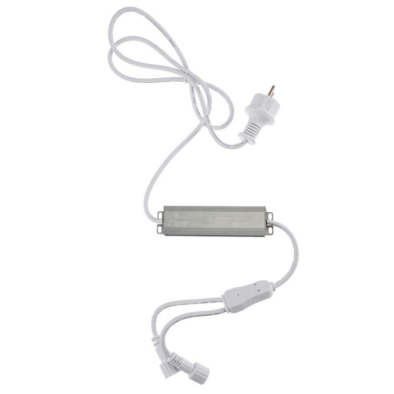 Трансформатор 230В - 24В 60Вт алюм. корпус провод бел. каучук Neon-Night 531-312