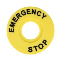 Бирка "Стоп" OptiSignal Compact D22 круглая 60мм (EMERGENCY STOP) С7-MH2260 ZBY9320 КЭАЗ 362221