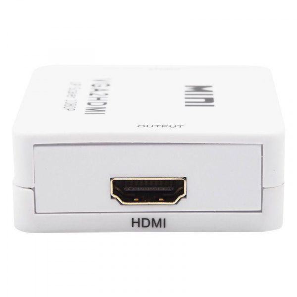 Конвертер VGA + Стерео 3.5мм на HDMI пластик бел. Rexant 17-6930